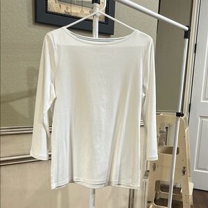 Talbots White Women's Top.  New with tags. Size large petite.